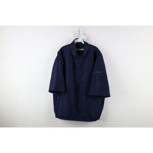 FootJoy DryJoys Mens Size XL Waterproof Short Sleeve Golf Rain Jacket Navy Blue